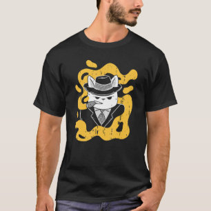 T-shirt Mauvais Chat Drôle de Chat Gangster Mauvaise Minet