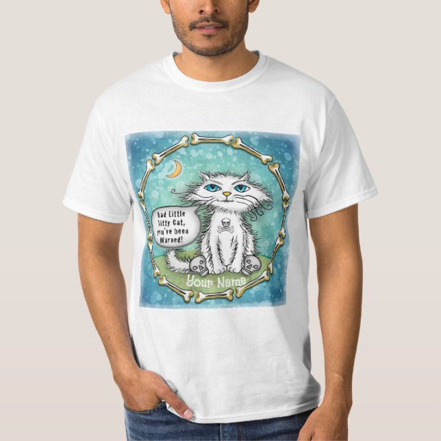 T-shirt Mauvais Chat Scraggles (Devant)