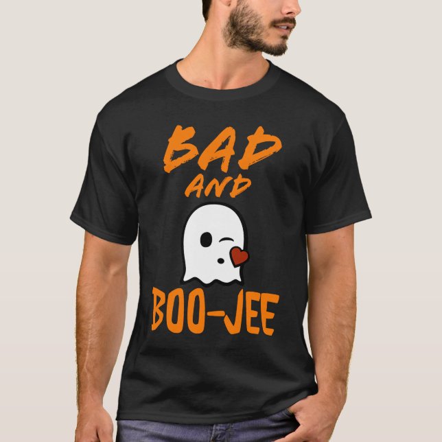 T-shirt Mauvais et Boo Jee Cute Ghost Halloween Costume ma (Devant)