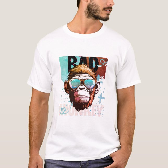 T-shirt Mauvais singe (Devant)