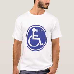 T-SHIRT MAUVAISE CHANCE DE FAUTEUIL ROULANT HANDICAPÉ