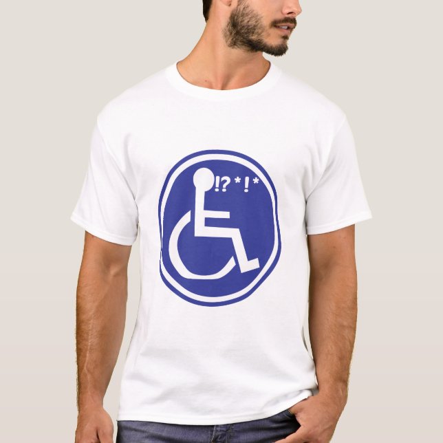 T-SHIRT MAUVAISE CHANCE DE FAUTEUIL ROULANT HANDICAPÉ (Devant)