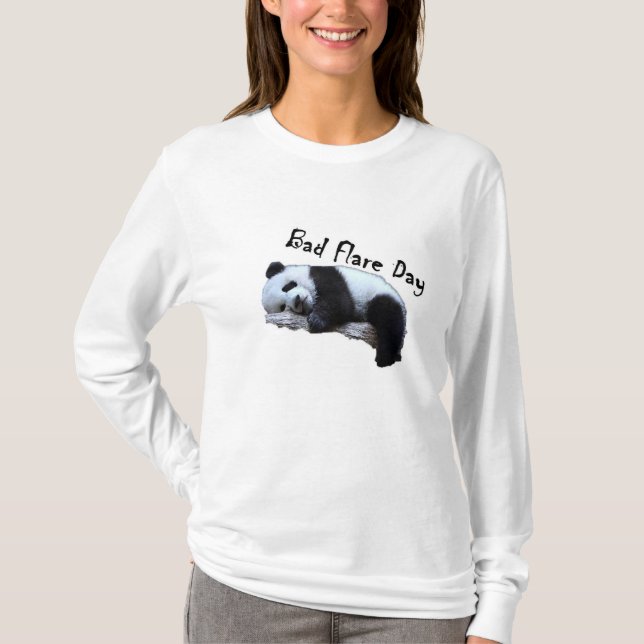 T-shirt Mauvaise chemise de panda de jour de fusée (Devant)