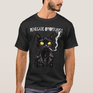 T-shirt Mauvaise coquine de chat jusqu'à pas bon Fumer Ren