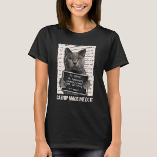 T-shirt Mauvaise prison de chat de prison L'herbe à chat m