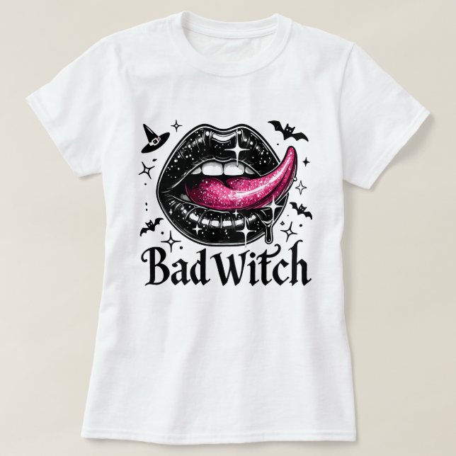 T-shirt Mauvaise Sorcière Sexy Bouche (Design devant)