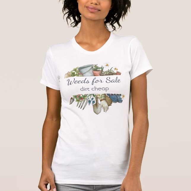 T-shirt mauvaises herbes à vendre Jardin pas cher Jardin a (Devant)