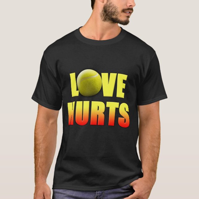 T-shirt Maux d'amour, tennis drôle (Devant)