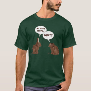 T-shirt Maux de bout de lapins de Pâques de chocolat