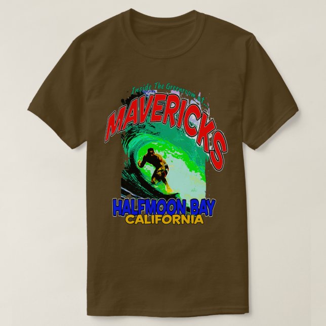 T-shirt Mavericks Extrême Surf Demi-Moon Bay (Design devant)