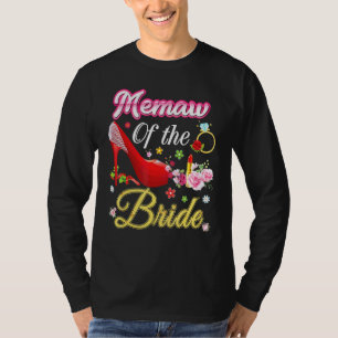 T-shirt Maw De La Mariée Joyeuse Mariage Flower Rose Chaus