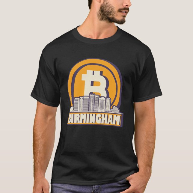 T-shirt Maximaliste de Birmingham Bitcoin (Devant)