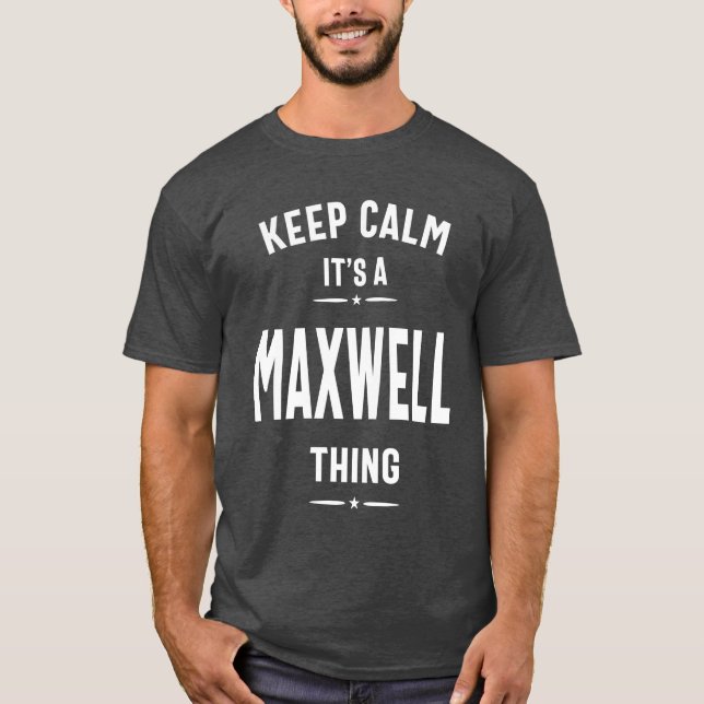 T-shirt Maxwell Nom personnalisé Cadeau Anniversaire (Devant)