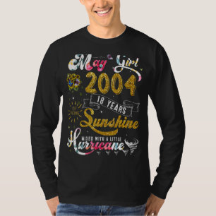 T-shirt May Girl 2004 Tournesols papillons 18e anniversair