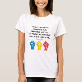 T-shirt Maya Angelou Citation Histoire Courage RD Congo RD