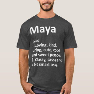 T-shirt MAYA Définition Nom personnalisé Amusant Anniver