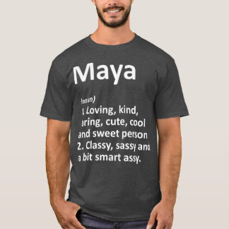 T-shirt MAYA Définition Nom personnalisé Amusant Anniversa