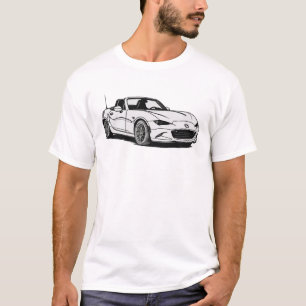 T-shirt Mazda Miata blanc