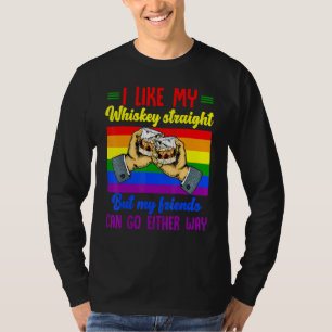 T-shirt Mb35 J'Aime Mon Whiskey Droit Mes Amis Peuvent All