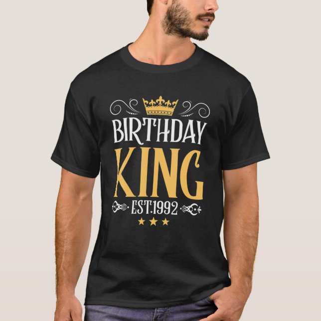 T-shirt Mb 30E Anniversaire King Est 1992 Golden Crown Boy (Devant)
