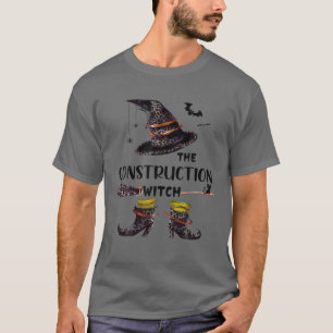 T-shirt Mb I'm The Construction Witch Funny Halloween Fami