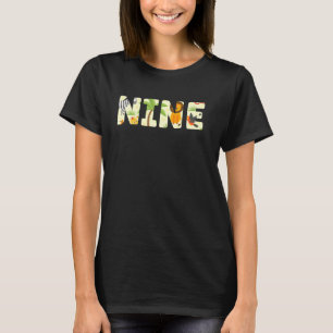 T-shirt Mb Zoo Anniversaire 9 Ans Animaux sauvages Drôle J