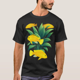 T-shirt Mbuna Cichlidés Poisson Lab jaune Cichlidé Africai