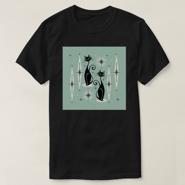 T-shirt MC Meow Retro Chats atomiques sur la Monnaie Vinta (Design devant)