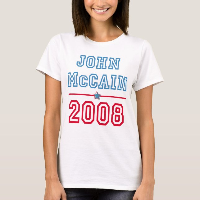 T-shirt Mccain 2008 chemises (Devant)