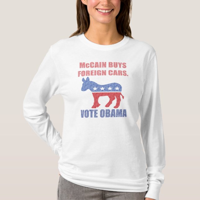 T-shirt McCain achète la chemise étrangère d'Obama de vote (Devant)
