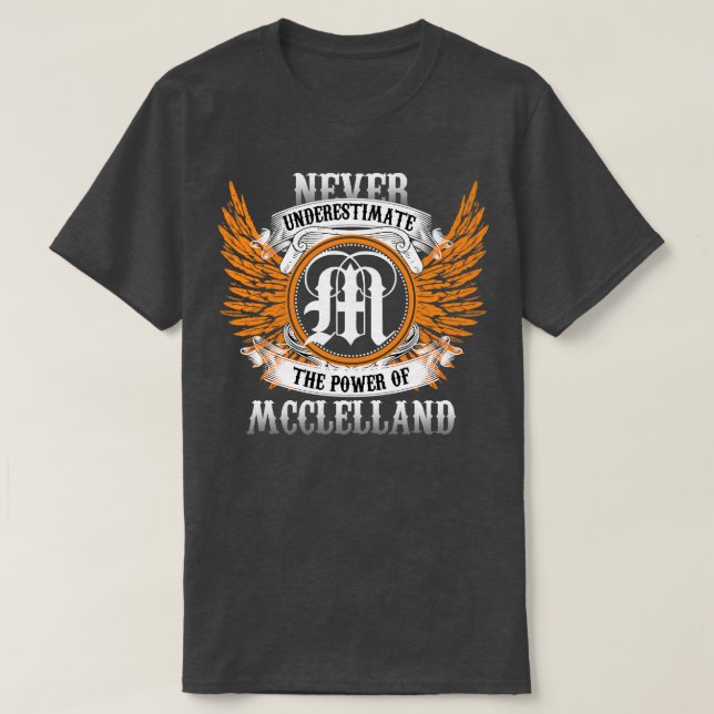 T-shirt Mcclelland Nom Chemise Ne Sous-Estime Jamais Le Po (Design devant)