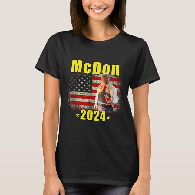 T-shirt Mcdon Funny Donald Trump French Fry Cooking Fries  (Devant)