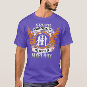 T-shirt Mcelroy Nom Chemise Ne Sous-Estime Jamais La Puiss