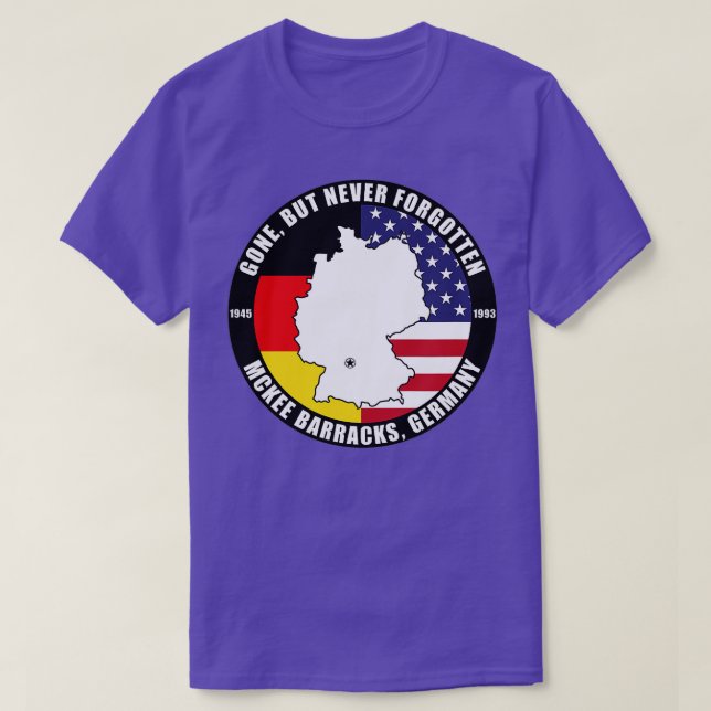 T-shirt McKee Barracks Allemagne Base militaire vétéran (Design devant)