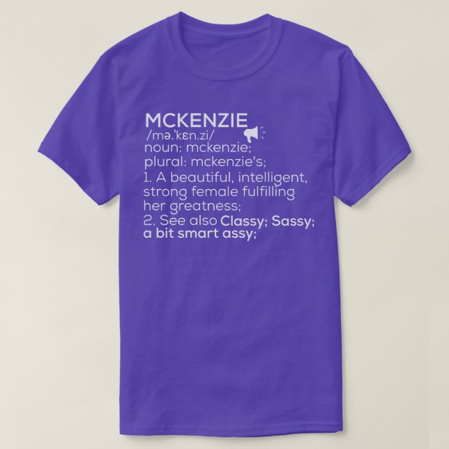 T-shirt Mckenzie Nom Mckenzie Définition Mckenzie Femme (Design devant)