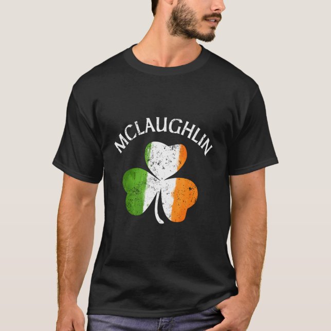 T-shirt Mclaughlin Irish Nom de famille (Devant)