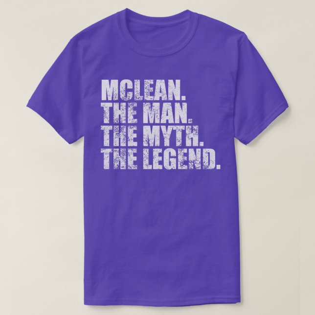 T-shirt McleanMclean Nom de famille Mclean nom de famille  (Design devant)