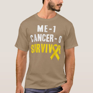 T-shirt Me 1 Cancer 0 - Cancer de l'enfance Survivor3136