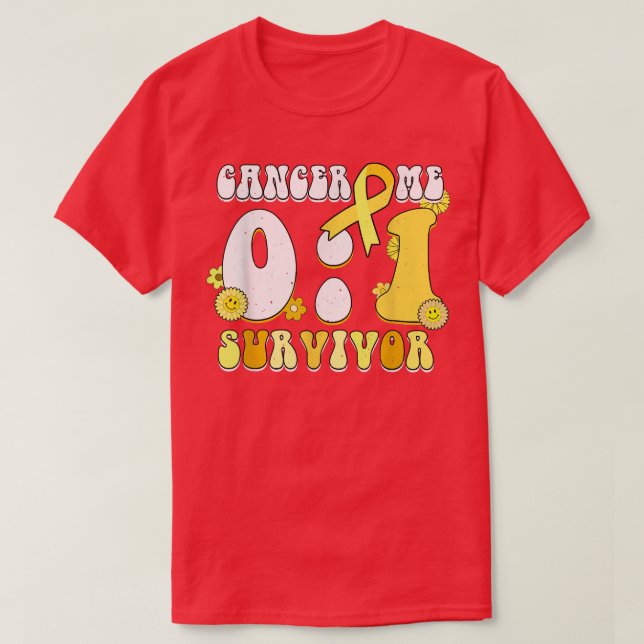 T-shirt Me 1 Cancer 0 Rétro Cancer de l'enfant Survivant (Design devant)