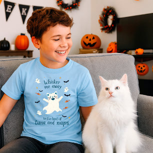 T-shirt Me balayer Chat d'Halloween Éffrayant amusant