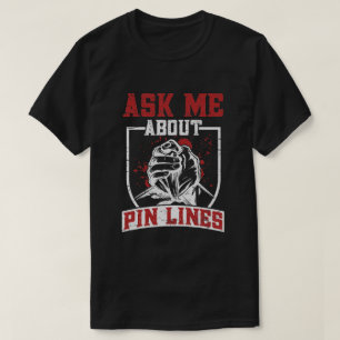 T-shirt Me Demander À Propos Des Lignes De Poignée Lutte V