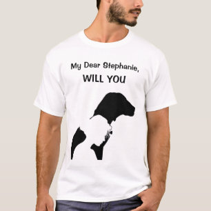 T-shirt Me marier Mariage Proposition Nom du chien