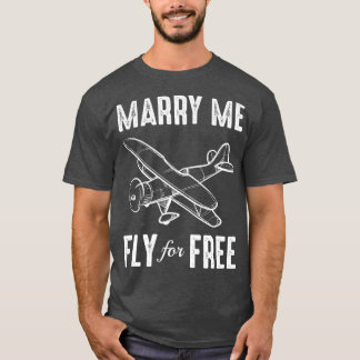 T-shirt Me Marier Vol Pour Pilote Avion Gratuit