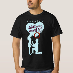 T-shirt Me Marierez-Vous Une Proposition De Mariage De Nom