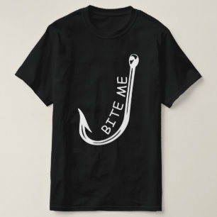 T-shirt me mordre pêche Poisson Hook