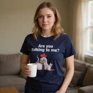 T-shirt Me Parles-Tu? Poulet Drôle Café