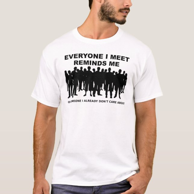 T-shirt Me rappelle que je ne m'inquiète pas la chemise (Devant)