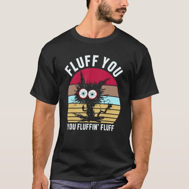 T-shirt Mean Kitty Chat Finger moyen Fluit You (Devant)