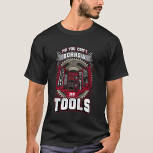 T-shirt Mécanicien auto drôle bricoleur outils menuiserie