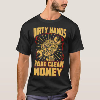 T-shirt Mécanicien Car Guy Mains Sale Faire De L'Argent Pr